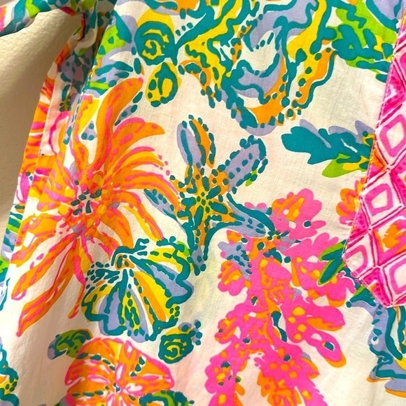 Lilly Pulitzer Amelia Island Tunic Top Casa Marina Print Preppy Resort Sz Small - Picture 8 of 11